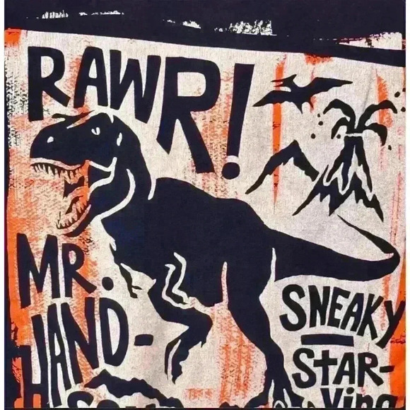 Gymboree Boys' Dinosaur Graphic Tee Size 10-12 Blue T-Rex Adventure - Picture 2 of 4